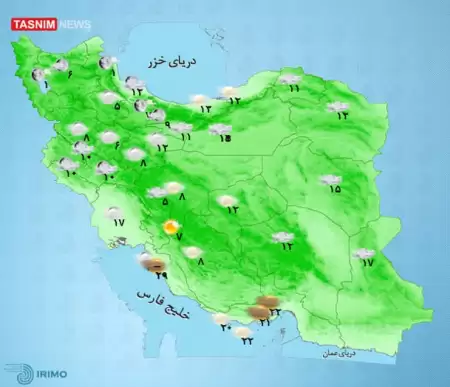 کاهش دمای هوا در سواحل