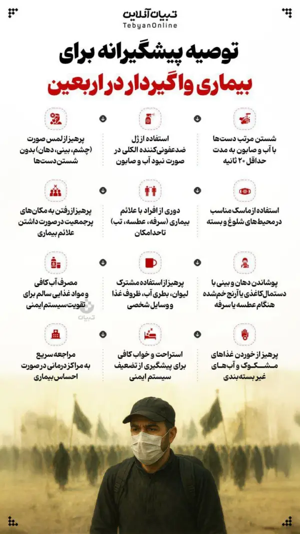 چند توصیه پیشگیرانه برای بیماری‌های‌ 