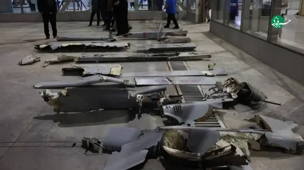 نمایش لاشه پهپاد‌های رژیم صهیونیستی 