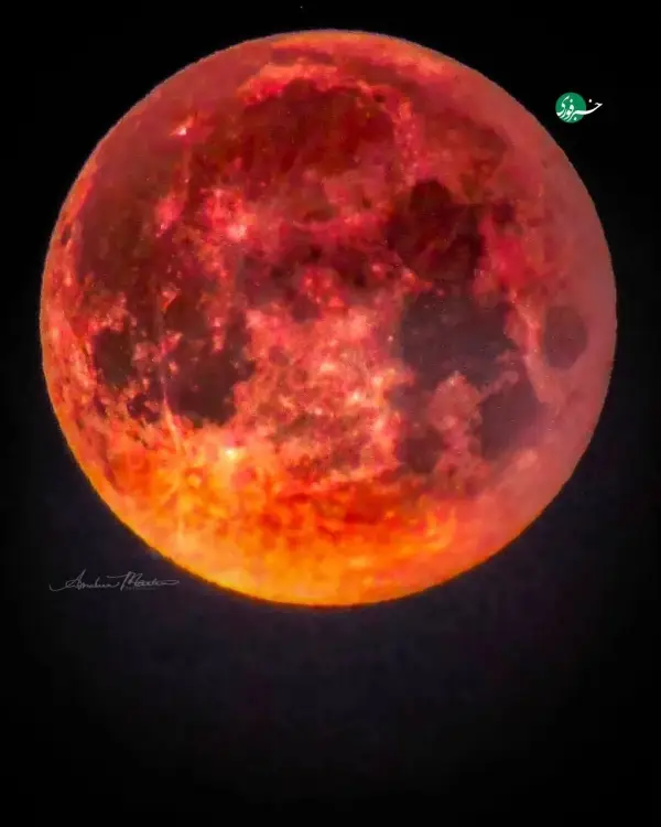 تصاویری از خسوف کامل ماه